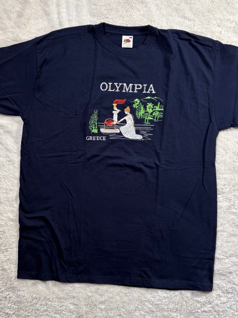NWOT Olympia Greece S/S T-Shirt Unisex XL - Navy
